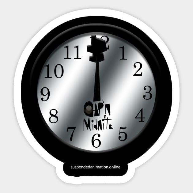Cap'n Midnite Logo on Clock Sticker by tyrone_22